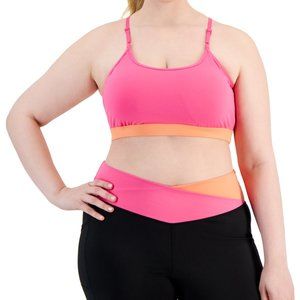 NWT Ideology Women's Low Impact Printed Sports Bra Plus Size 1X-3X $60 A495